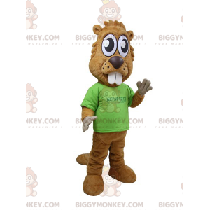 BIGGYMONKEY™ Mascot Costume Brown Beaver With Big Teeth And Big