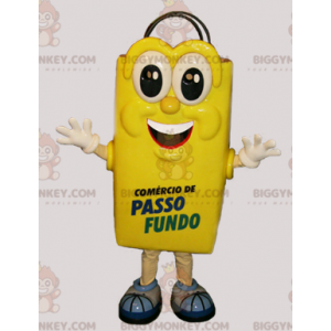 Jolly Giant Yellow Shopping Bag BIGGYMONKEY™ Maskotdräkt - Maskot av objekt - BIGGYMONKEY_05843 - BiggyMonkey.com
