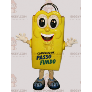 Jolly Giant Yellow Shopping Bag BIGGYMONKEY™ Mascot Costume -