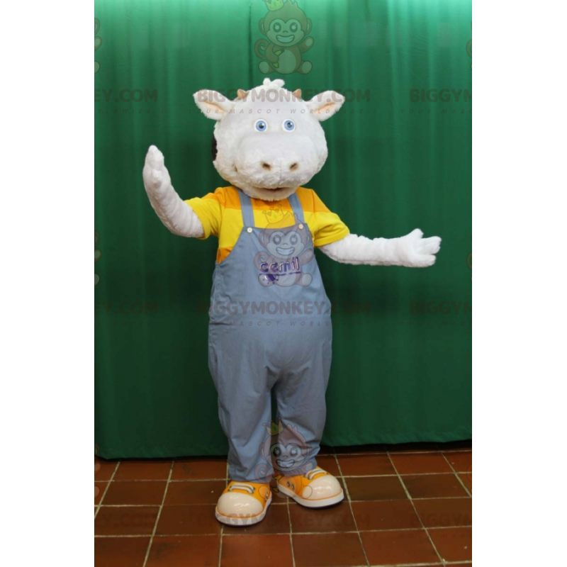White and Black Cow BIGGYMONKEY™ Mascot Costume Dressed in White and Black Cow BIGGYMONKEY™ Mascot Costume Dressed in
