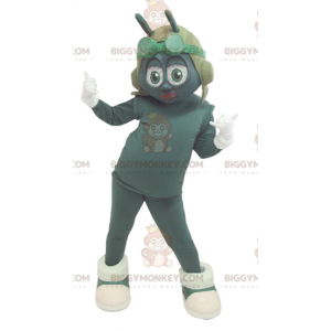 Costume de mascotte BIGGYMONKEY™ d'insecte vert et blanc avec