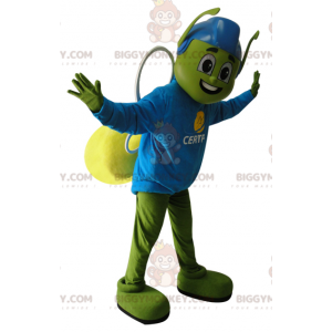 Costume de mascotte BIGGYMONKEY™ d'insecte vert et jaune avec