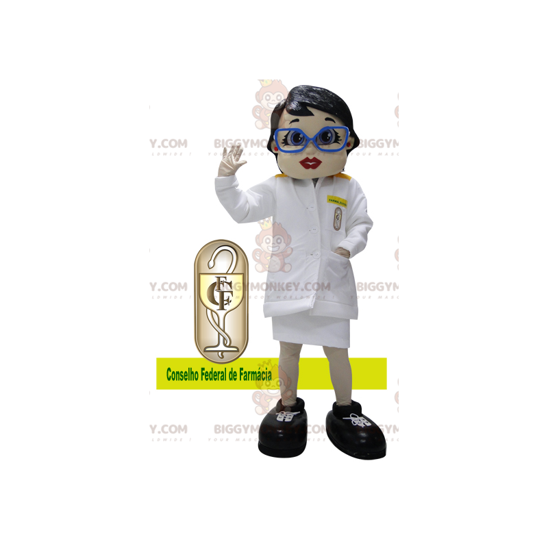 Kostium maskotka lekarz pielęgniarka biały płaszcz BIGGYMONKEY™ Kostium maskotka lekarz pielęgniarka biały płaszcz BIGGYMONKEY™