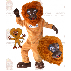 Traje de mascote de macaco chimpanzé marrom macio e peludo BIGGYMONKEY™