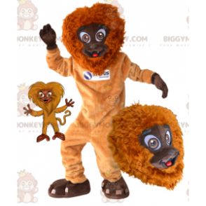 Leuk harige oranje en bruine aap BIGGYMONKEY™ mascottekostuum -