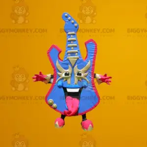 Blauw en roze kleurrijke elektrische gitaar BIGGYMONKEY™