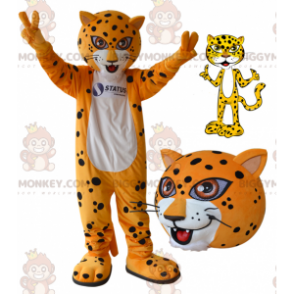 BIGGYMONKEY™ Maskottchen-Kostüm mit orange-weißem und schwarzem