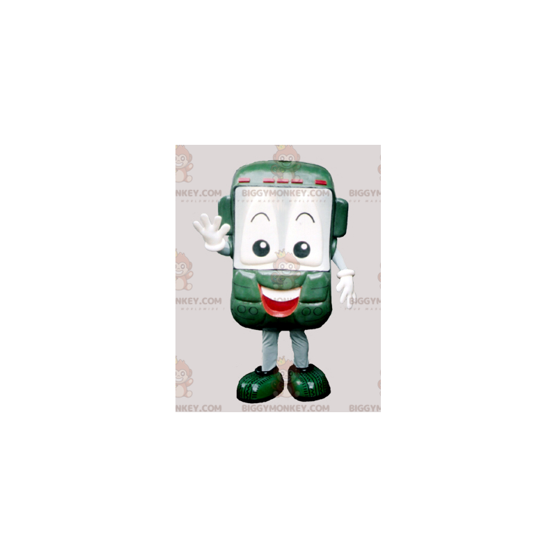 Smiling Green Cell Phone BIGGYMONKEY™ Mascot Costume -