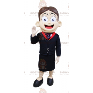 Very Smiling Air Hostess BIGGYMONKEY™ Mascot Costume -