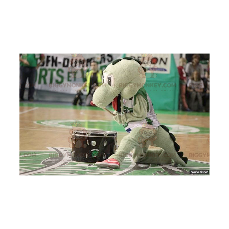 Mycket söt grön dinosaurie BIGGYMONKEY™ maskotdräkt - Mycket söt grön dinosaurie BIGGYMONKEY™ maskotdräkt -