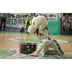 Bardzo ładny kostium maskotki zielonego dinozaura BIGGYMONKEY™