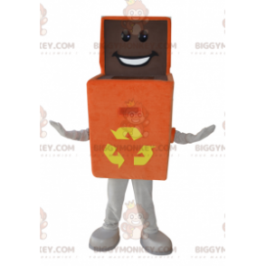 Traje da mascote da caixa laranja BIGGYMONKEY™. Traje de