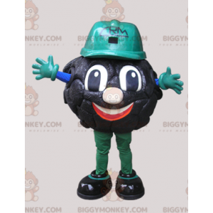 Costume de mascotte BIGGYMONKEY™ de bonhomme noir de goudron