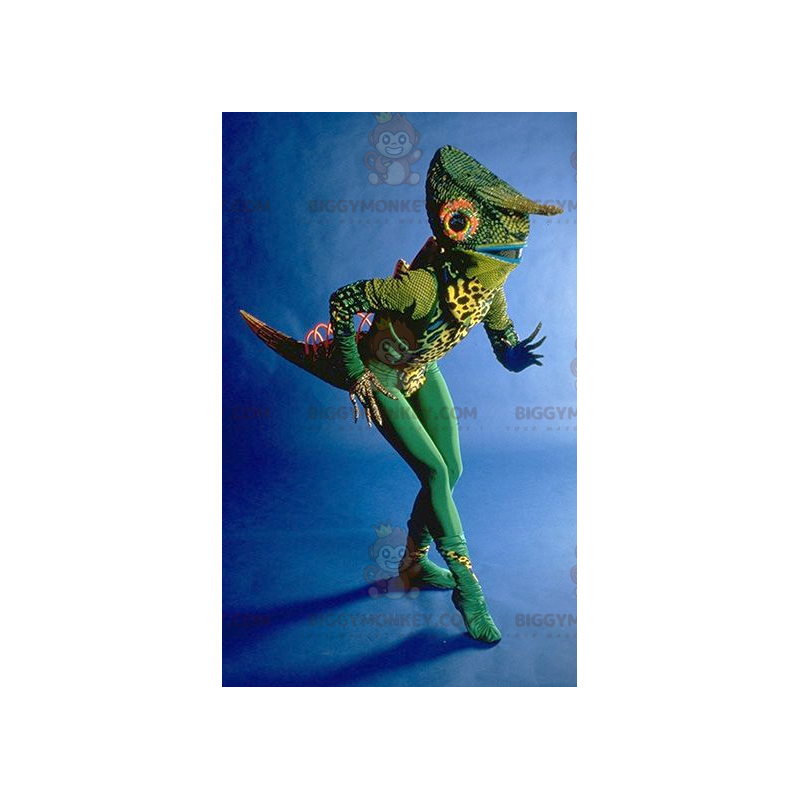 Very Original Green Chameleon BIGGYMONKEY™ Mascot Costume -