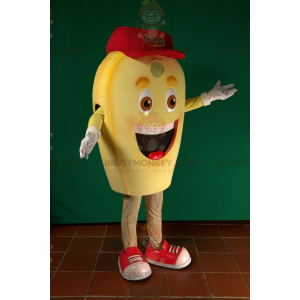 BIGGYMONKEY™ Lächelndes gelbes Maiskern-Maskottchen-Kostüm -