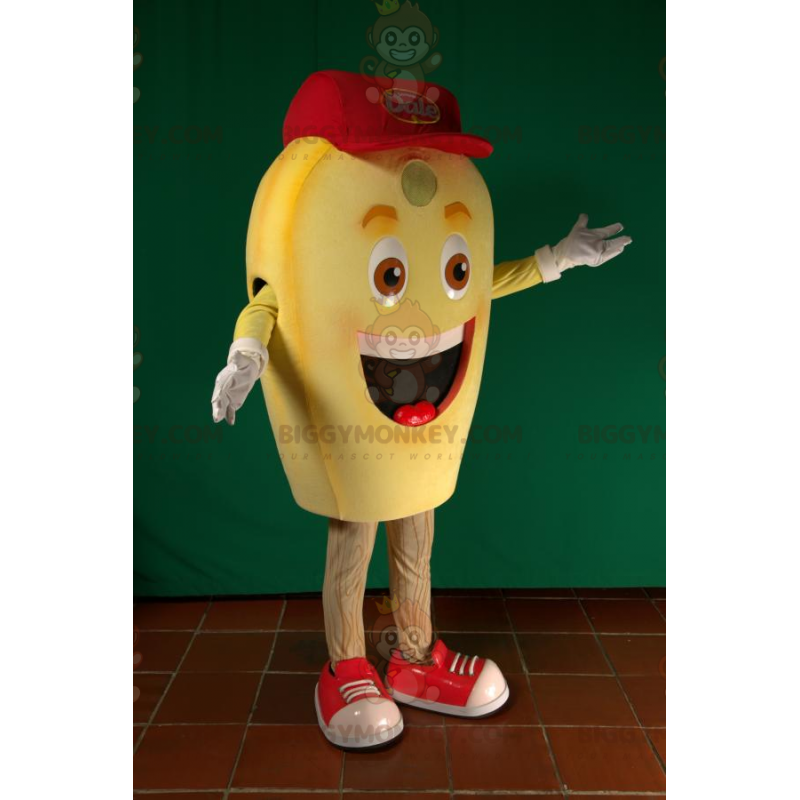 Στολή μασκότ BIGGYMONKEY™ Smiling Yellow Corn Kernel - Αρσενικές μασκότ - BIGGYMONKEY_05912 - BiggyMonkey.com