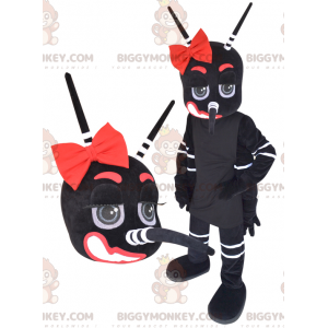 Black White and Red Giant Mosquito BIGGYMONKEY™ maskottiasu -