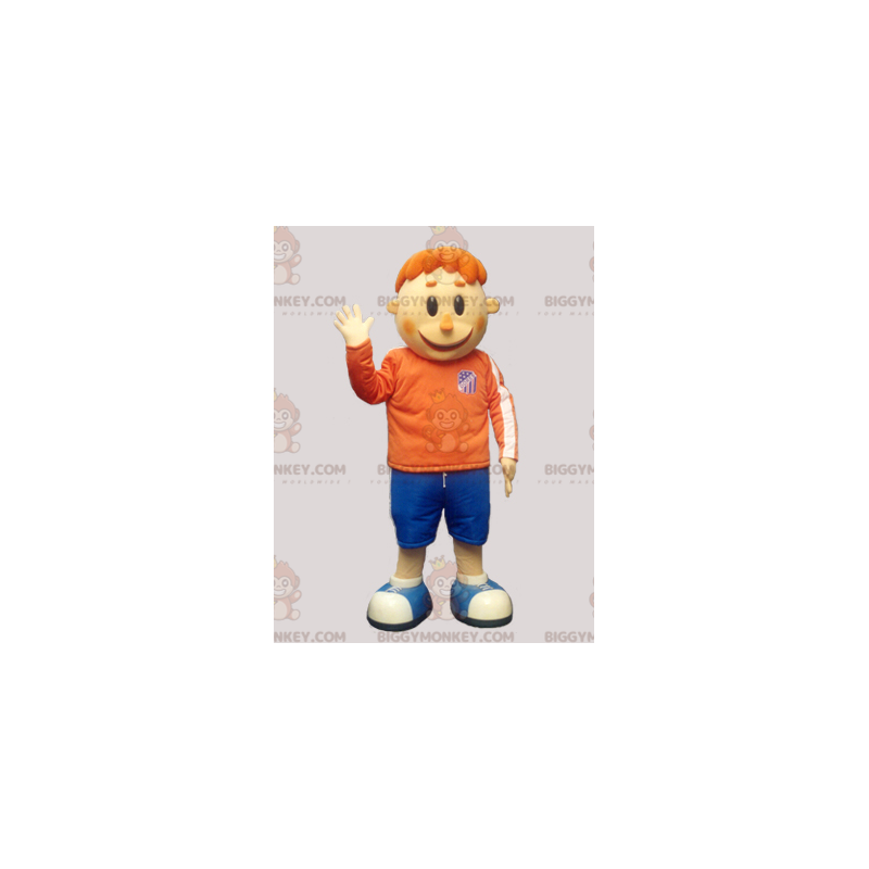 Ginger Boy BIGGYMONKEY™ maskotdräkt i sportkläder - BiggyMonkey Ginger Boy BIGGYMONKEY™ maskotdräkt i sportkläder - BiggyMonkey