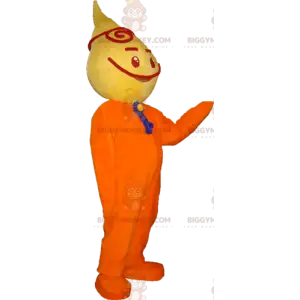 BIGGYMONKEY™ erittäin hymyilevä keltainen ja oranssi lumiukon