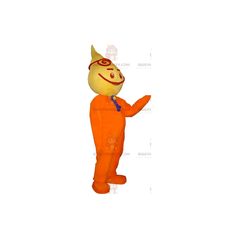 BIGGYMONKEY™ erittäin hymyilevä keltainen ja oranssi lumiukon