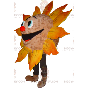 Traje de mascote do Sol Gigante Muito Sorridente BIGGYMONKEY™ –