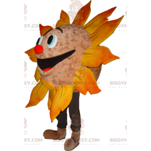 Πολύ χαμογελαστή στολή μασκότ Giant Sun BIGGYMONKEY™ -
