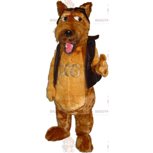 BIGGYMONKEY™ Cute Soft Furry Brown Dog Mascot Costume –