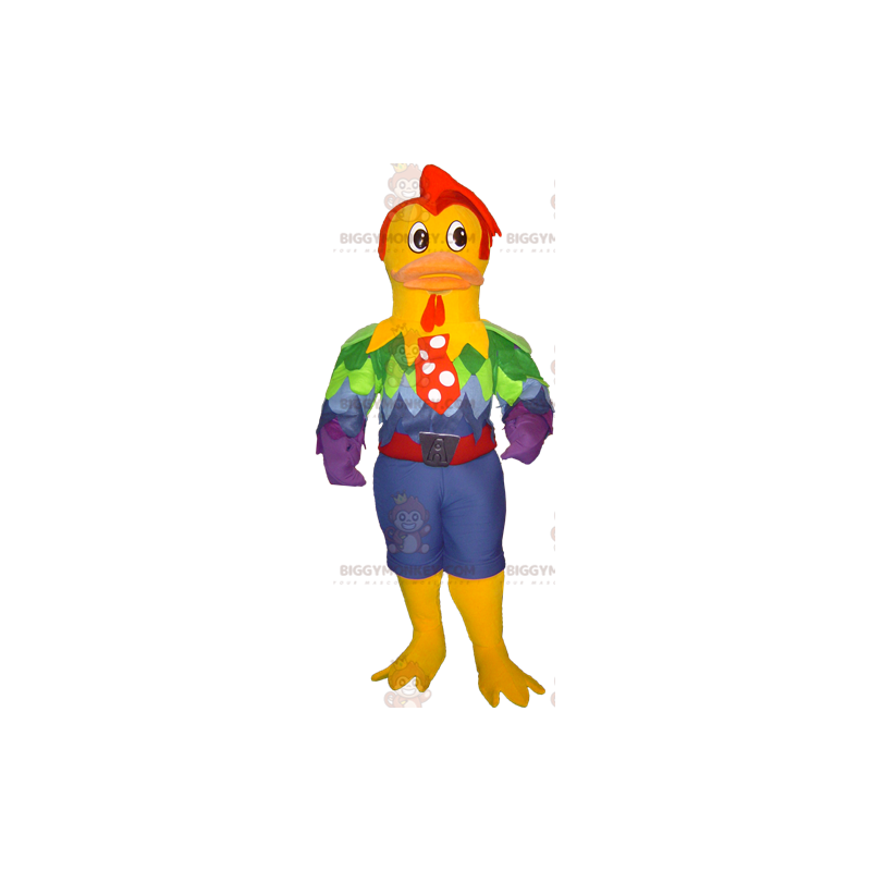 Costume da mascotte BIGGYMONKEY™ da gallo muscoloso molto Costume da mascotte BIGGYMONKEY™ da gallo muscoloso molto