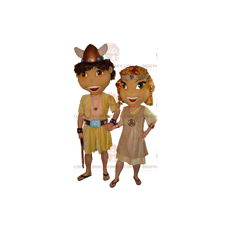 2 vikingkeltere BIGGYMONKEY™s maskot mann og kvinne - Woman Mascots - BIGGYMONKEY_05945 - BiggyMonkey.com