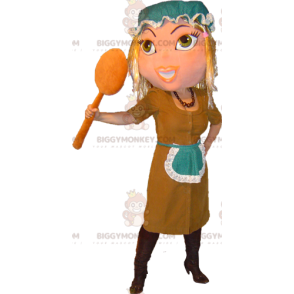 Disfraz de mascota BIGGYMONKEY™ de sirvienta Cenicienta -