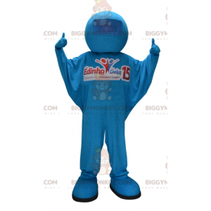 Blue Man BIGGYMONKEY™ Maskotdräkt. blå jumpsuit - Maskot för män - BIGGYMONKEY_05951 - BiggyMonkey.com