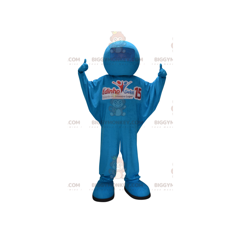 Costume da mascotte BIGGYMONKEY™ da uomo blu. tuta blu - Costume da mascotte BIGGYMONKEY™ da uomo blu. tuta blu -