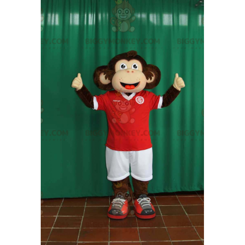 Costume da mascotte BIGGYMONKEY™ scimmia marrone e beige in Costume da mascotte BIGGYMONKEY™ scimmia marrone e beige in