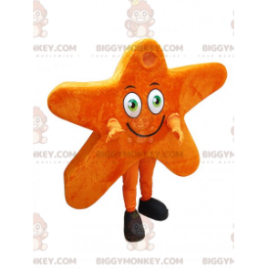 Giant Smiling Orange Star BIGGYMONKEY™ Mascot Costume -