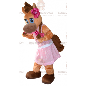 BIGGYMONKEY™ Flirtatious Feminine Foal Foal Brown άλογο μασκότ στολή - Μασκότ αλόγων - BIGGYMONKEY_05968 - BiggyMonkey.com