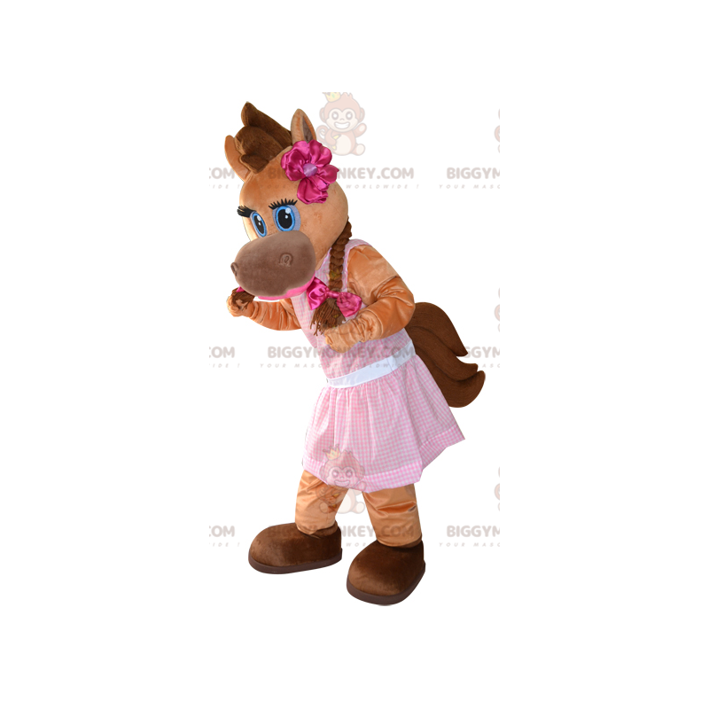 Brown girl mascot with donkey ears - Our mascots Sizes L (175-180CM)