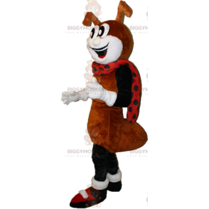 BIGGYMONKEY™ Bruin-wit en zwart mier-mascottekostuum -