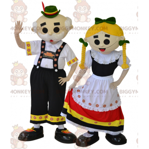 2 mascote tirolesa BIGGYMONKEY™s. Mascote tradicional do casal
