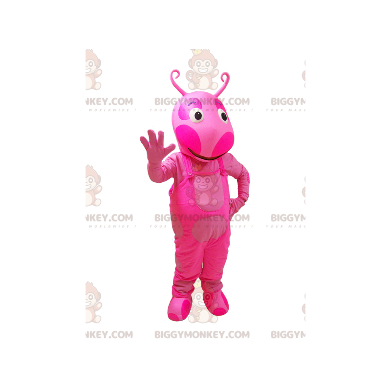 Kostým maskota Pink Creature Insect BIGGYMONKEY™ s anténami – Kostým maskota Pink Creature Insect BIGGYMONKEY™ s anténami –