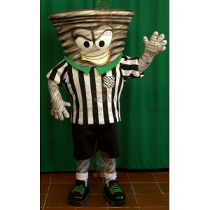 Swirl BIGGYMONKEY™ Mascot Costume Dressed In Referee Outfit -