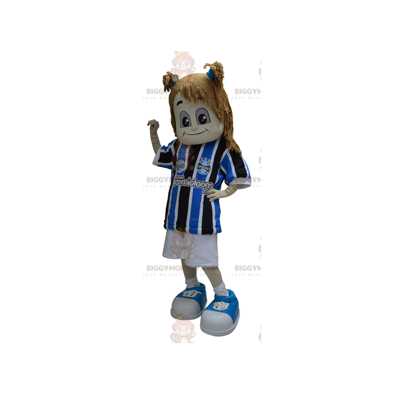 Girl BIGGYMONKEY™ Mascot Costume Dressed In Sportswear - Girl BIGGYMONKEY™ Mascot Costume Dressed In Sportswear -
