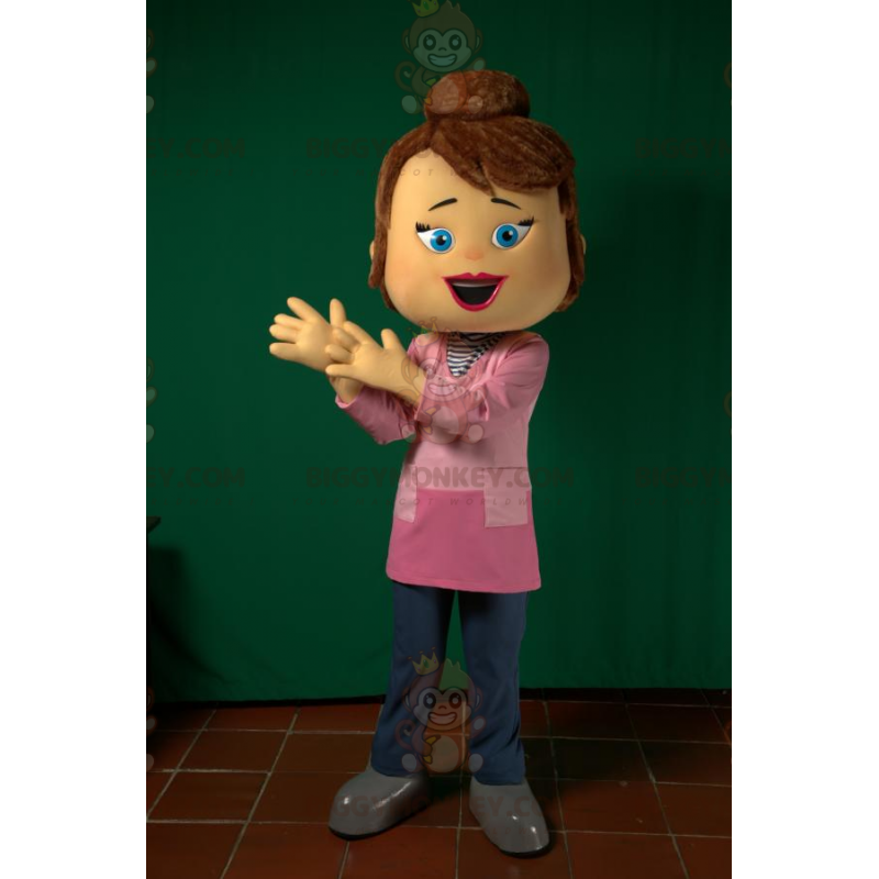  BIGGYMONKEY™ Costume mascotte donna rosa e blu Dress Up - Mascotte femminili - BIGGYMONKEY_06010 - BiggyMonkey.com