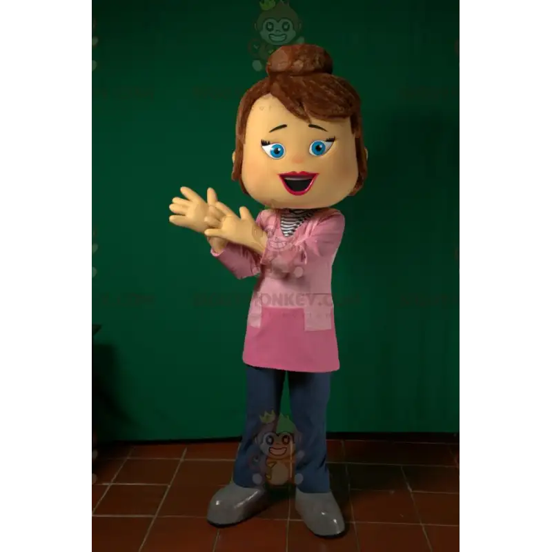 BIGGYMONKEY™ Rosa och blå klä upp maskotdräkt för kvinna - BIGGYMONKEY™ Rosa och blå klä upp maskotdräkt för kvinna -