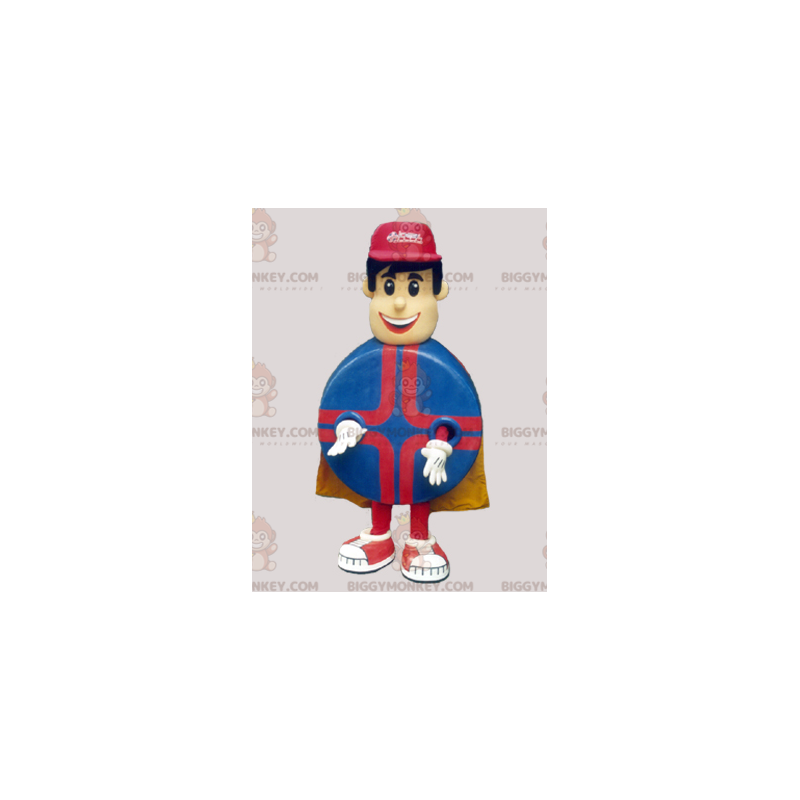 Costume de mascotte BIGGYMONKEY™ d'homme de super héros avec un Costume de mascotte BIGGYMONKEY™ d'homme de super héros avec un