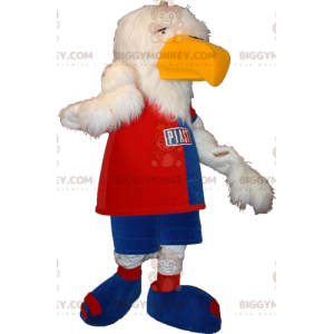 BIGGYMONKEY™ Disfraz de mascota buitre águila blanca en ropa