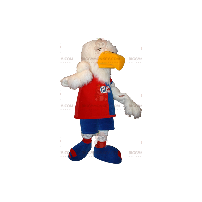 BIGGYMONKEY™ White Eagle Vulture Mascot Costume In Sportswear -