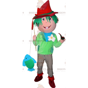 Kostým maskota Rybáře BIGGYMONKEY™ se zelenými vlasy - Chlapci a dívky maskoti - BIGGYMONKEY_06027 - BiggyMonkey.com
