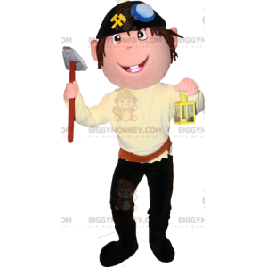 Boy Pirate BIGGYMONKEY™ Mascot Costume with Bandana and Pickaxe