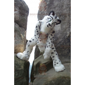 White and Black Cheetah BIGGYMONKEY™ Mascot Costume -