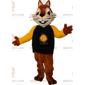 BIGGYMONKEY™ Maskottchenkostüm Braunes und beiges Eichhörnchen